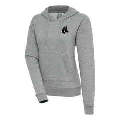 Boston Red Sox Antigua Women's Brushed Metallic Victory Pullover Hoodie - Heather Gray Hoodies
