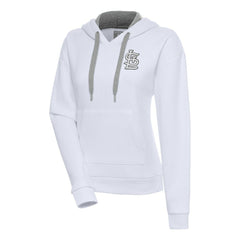 St. Louis Cardinals Antigua Women's Brushed Metallic Victory Pullover Hoodie - White Hoodies