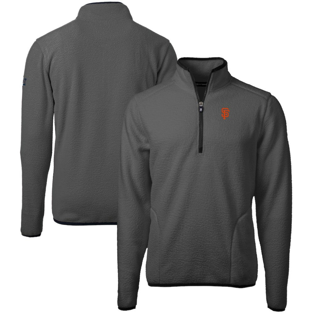 San Francisco Giants Cutter & Buck Cascade Eco Sherpa Fleece Quarter-Zip Pullover Jacket - Gray Jackets