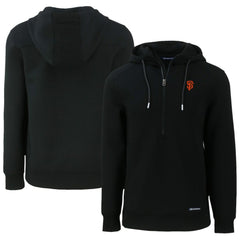 San Francisco Giants Cutter & Buck Roam Eco Half-Zip Recycled Pullover Hoodie - Black Hoodies