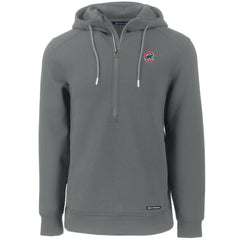 Chicago Cubs Cutter & Buck Roam Eco Half-Zip Recycled Pullover Hoodie - Gray Hoodies