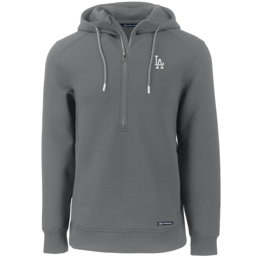 Los Angeles Dodgers Cutter & Buck Roam Eco Half-Zip Recycled Pullover Hoodie - Gray Hoodies