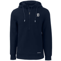Detroit Tigers Cutter & Buck Roam Eco Half-Zip Recycled Pullover Hoodie - Navy Hoodies