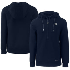 New York Yankees Cutter & Buck Roam Eco Half-Zip Recycled Pullover Hoodie - Navy Hoodies