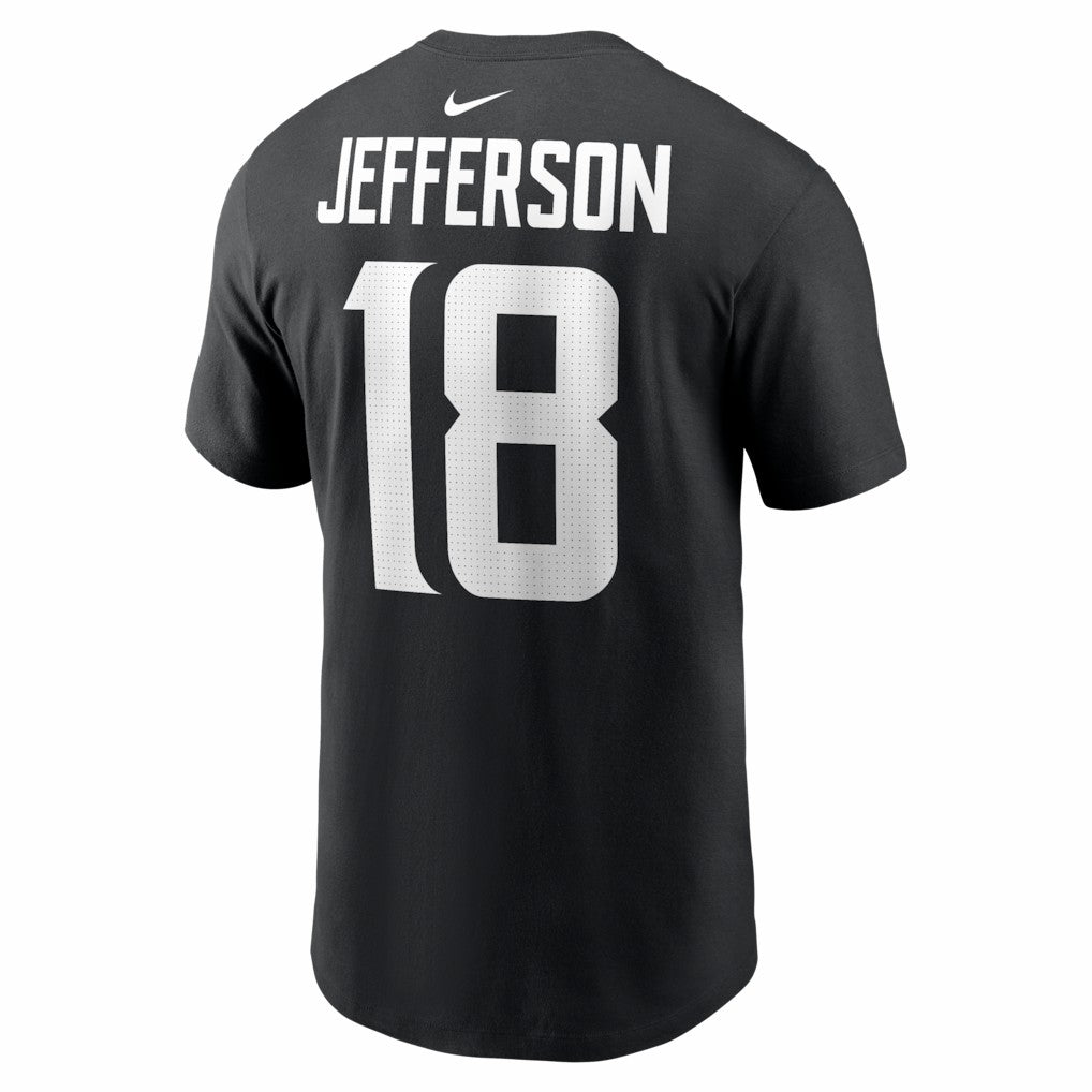 Justin Jefferson Minnesota Vikings Name & Number T-Shirt - Black T-shirts