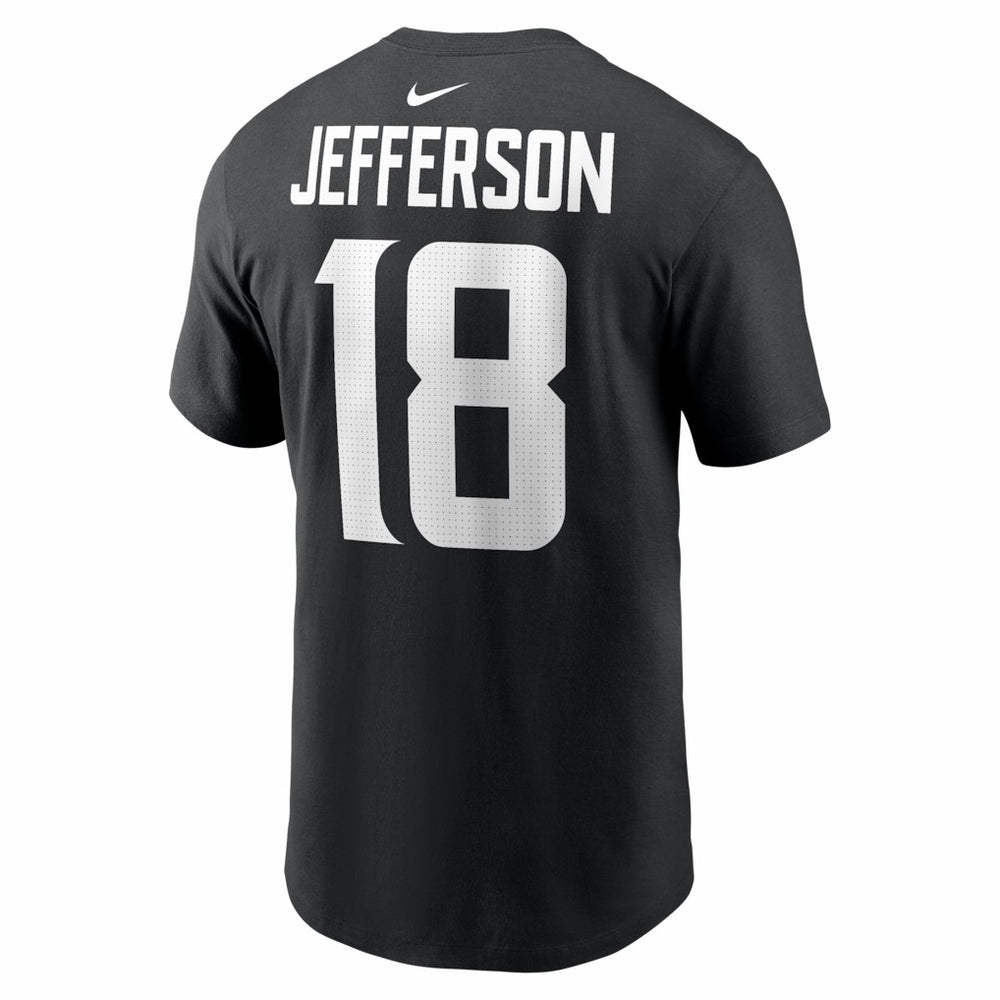 Justin Jefferson Minnesota Vikings Name & Number T-Shirt - Black T-shirts