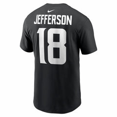Justin Jefferson Minnesota Vikings Name & Number T-Shirt - Black T-shirts