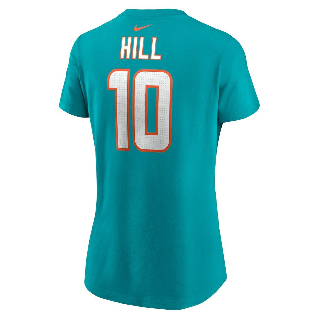 Tyreek Hill Miami Dolphins Women's Player Name & Number T-Shirt - Aqua T-shirts