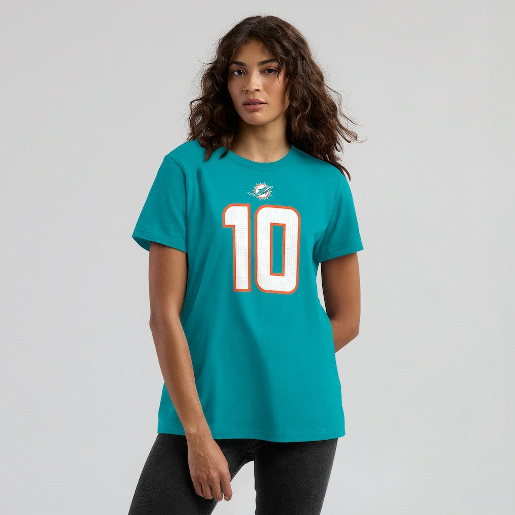 Tyreek Hill Miami Dolphins Women's Player Name & Number T-Shirt - Aqua T-shirts