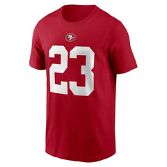 Christian McCaffrey San Francisco 49ers Player Name & Number T-Shirt - Scarlet T-shirts