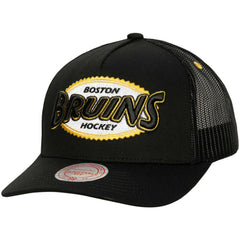 Boston Bruins Mitchell & Ness Team Seal Trucker Snapback Hat - Black | US 200064633