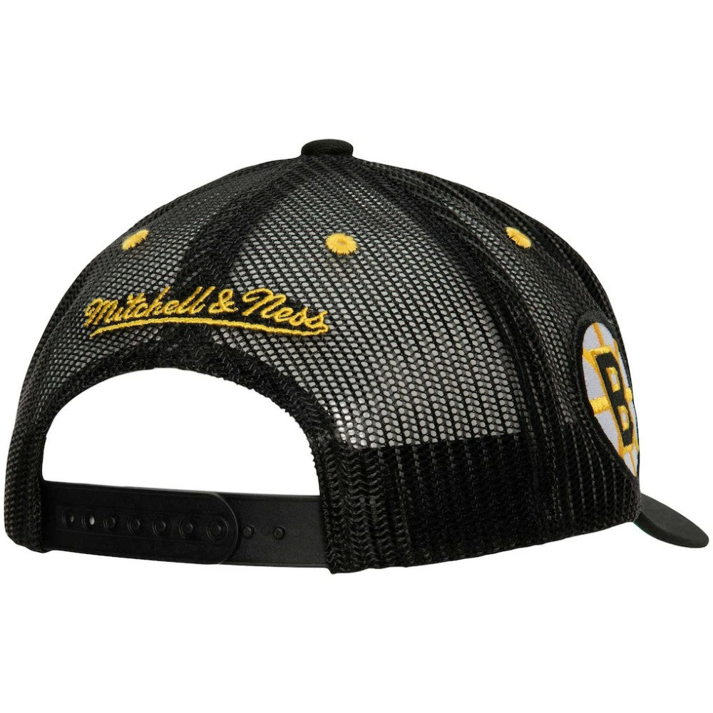 Boston Bruins Mitchell & Ness Team Seal Trucker Snapback Hat - Black | US 200064633