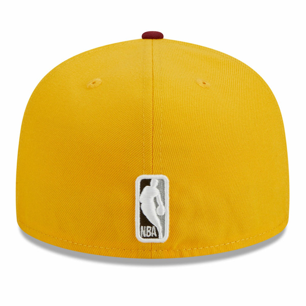 New York Knicks Fall Leaves 2-Tone 59FIFTY Fitted Hat Yellow/Red - New Era