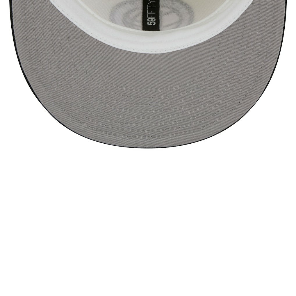 Brooklyn Nets Piping 2-Tone 59FIFTY Fitted Hat Cream/Black - New Era