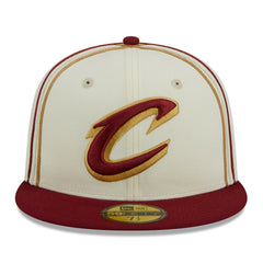 Cleveland Cavaliers Piping 2-Tone 59FIFTY Fitted Hat Cream/Wine - New Era outlet
