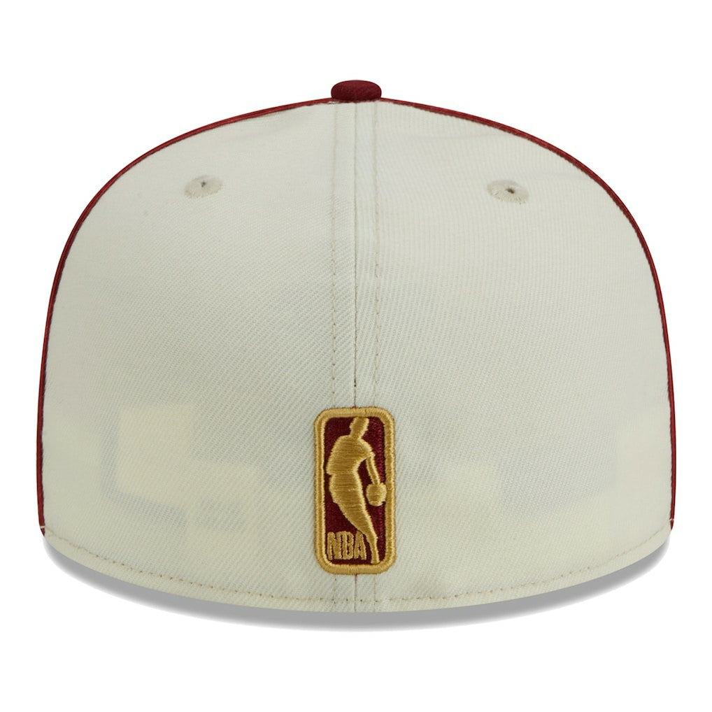 Cleveland Cavaliers Piping 2-Tone 59FIFTY Fitted Hat Cream/Wine - New Era outlet