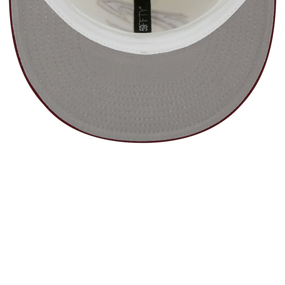 Cleveland Cavaliers Piping 2-Tone 59FIFTY Fitted Hat Cream/Wine - New Era outlet