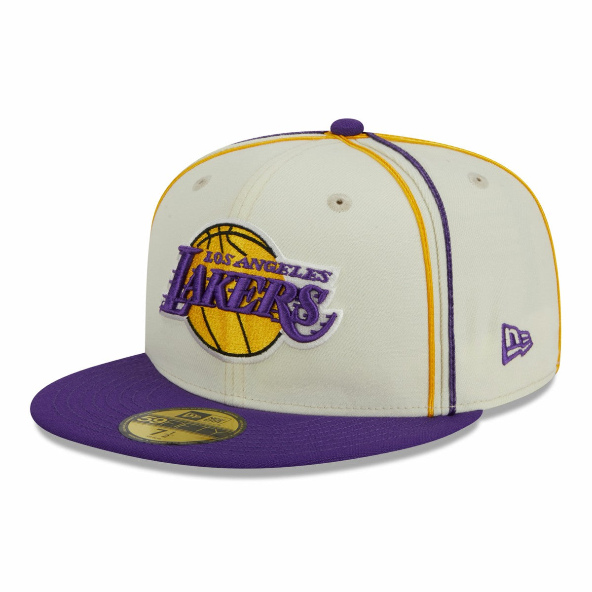 Los Angeles Lakers Piping 2-Tone 59FIFTY Fitted Hat Cream/Purple - New Era outlet