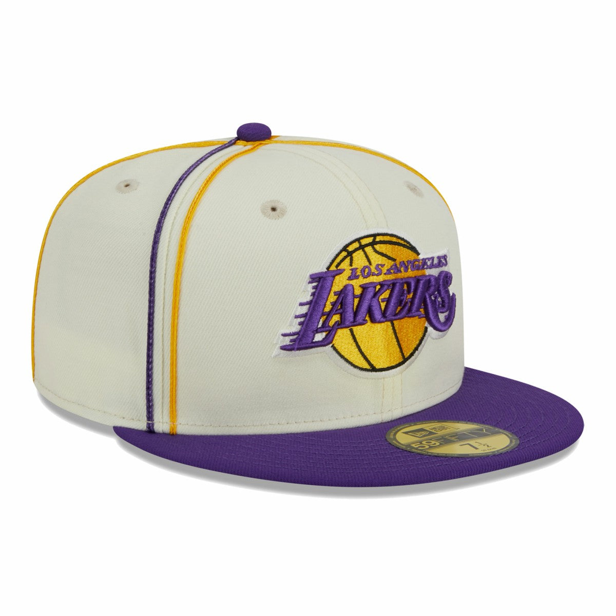 Los Angeles Lakers Piping 2-Tone 59FIFTY Fitted Hat Cream/Purple - New Era outlet