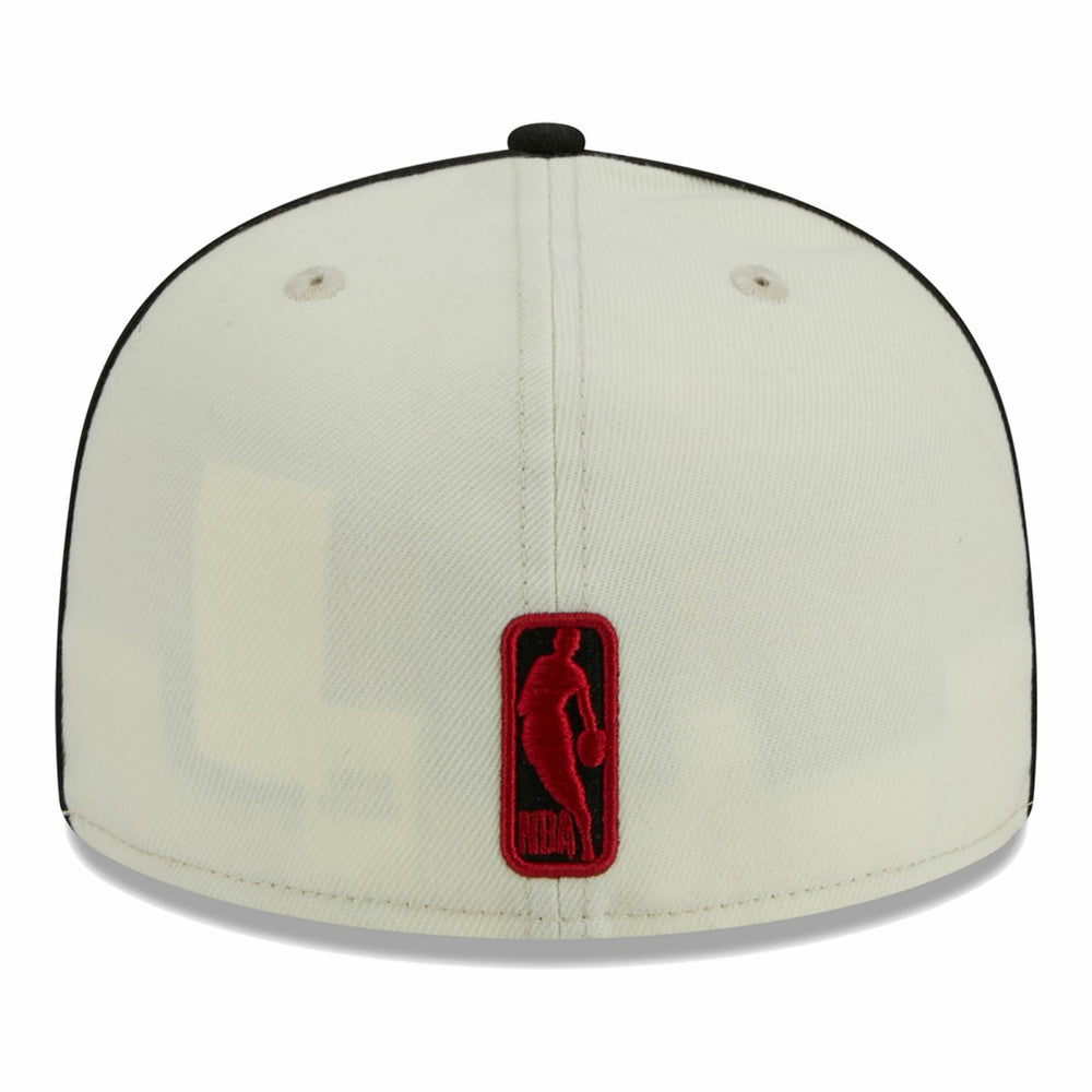 Miami Heat Piping 2-Tone 59FIFTY Fitted Hat Cream/Black - New Era