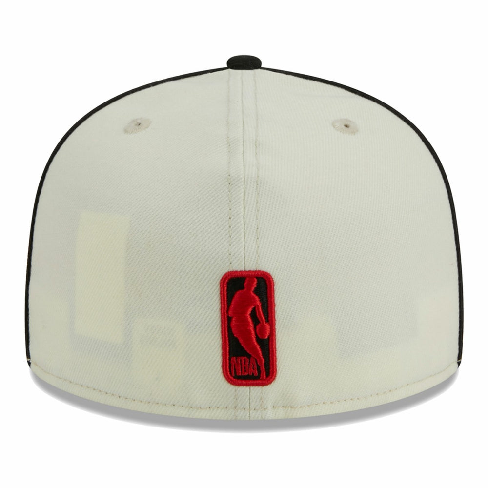 Portland Trail Blazers Piping 2-Tone 59FIFTY Fitted Hat Cream/Black - New Era