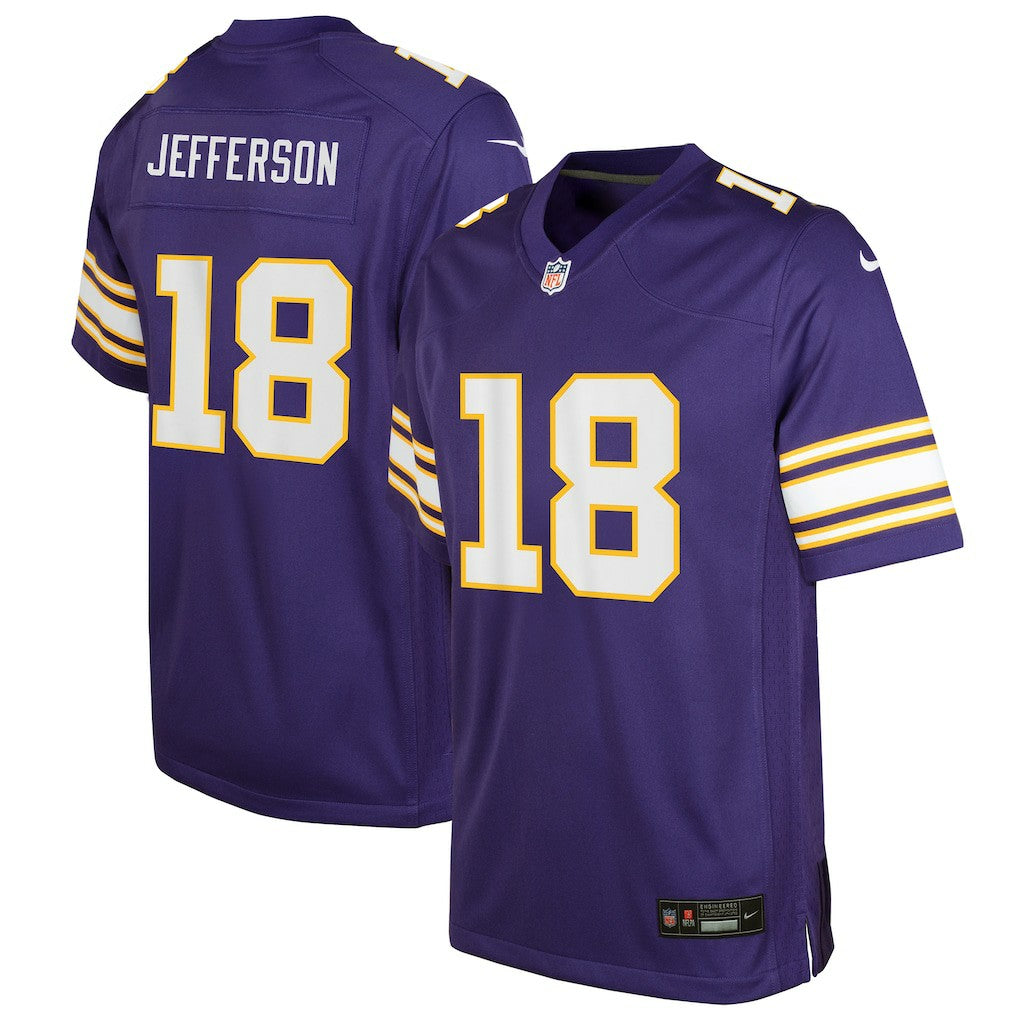 Justin Jefferson Minnesota Vikings Youth Game Jersey - Purple Jerseys