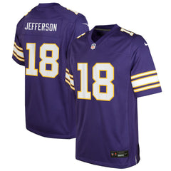 Justin Jefferson Minnesota Vikings Youth Game Jersey - Purple Jerseys