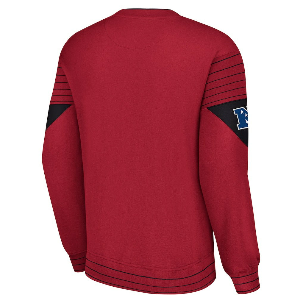 Arizona Cardinals Starter Face-Off Pullover Sweatshirt - Cardinal Pullover