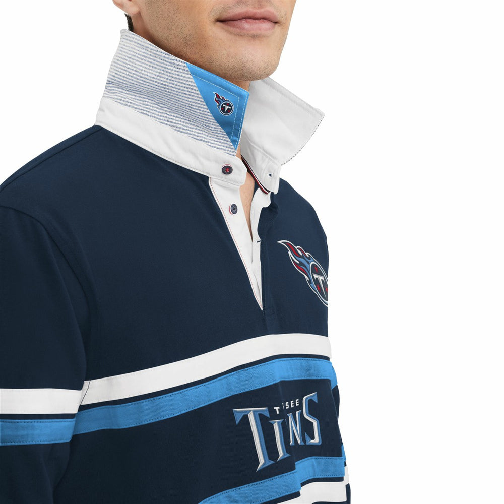 Tennessee Titans Tommy Hilfiger Cory Varsity Rugby Long Sleeve T-Shirt - Navy T-shirts