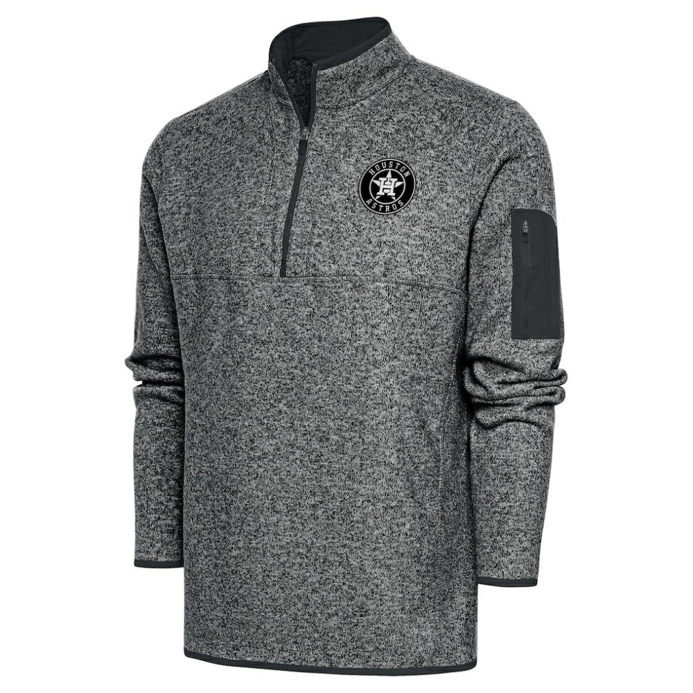 Houston Astros Antigua Metallic Big & Tall Quarter-Zip Jacket - Graphite Jackets