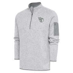 Cleveland Guardians Antigua Metallic Fortune Quarter-Zip Pullover Jacket - Pewter Jackets
