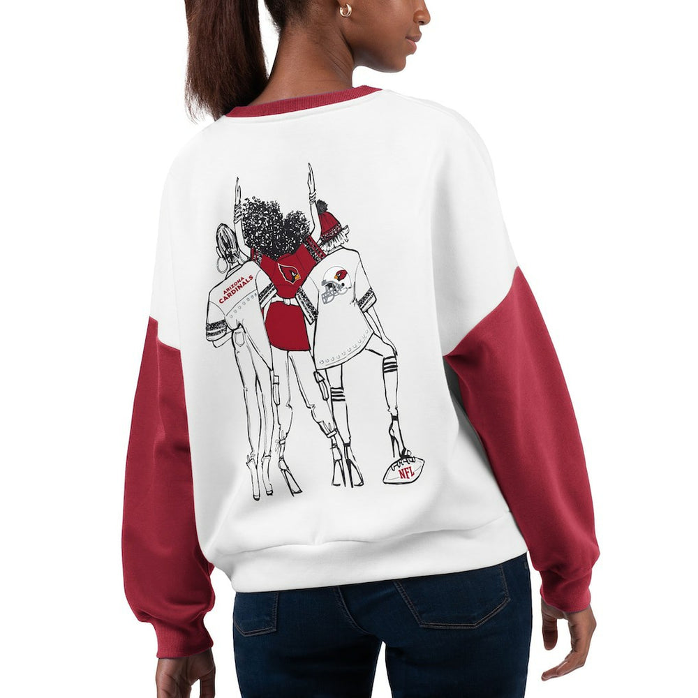 Arizona Cardinals G-III 4Her by Carl Banks Women's A-Game Pullover Sweatshirt - White Pullover