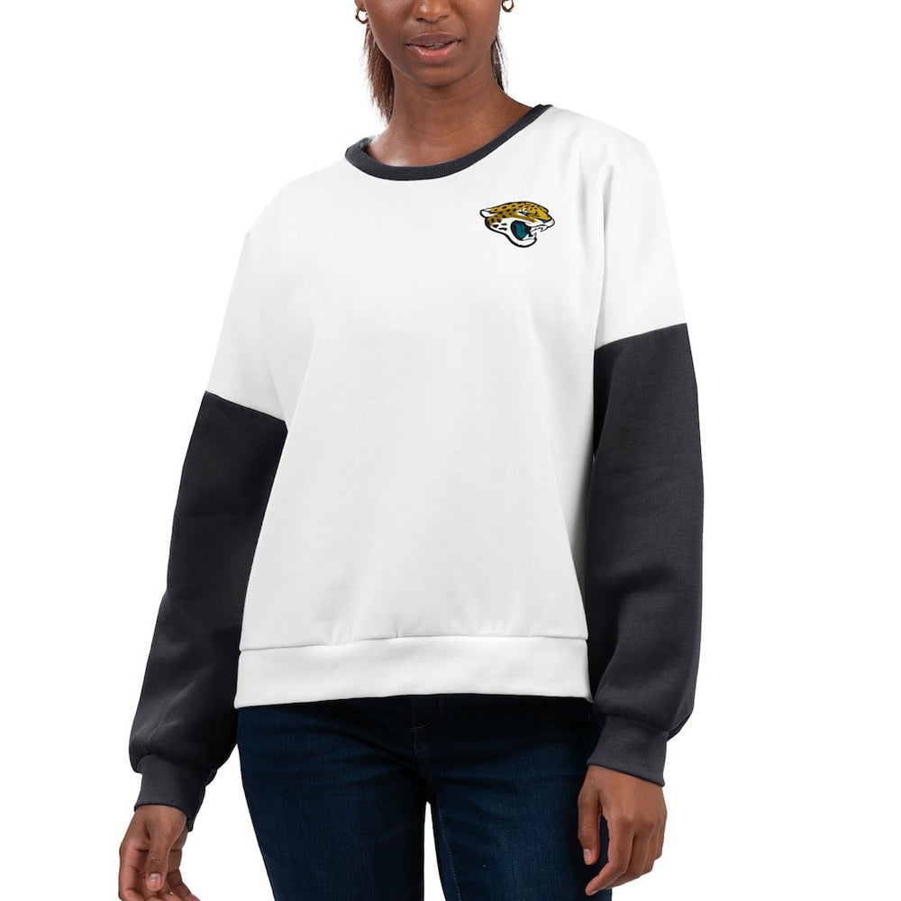 Jacksonville Jaguars G-III 4Her by Carl Banks Women's A-Game Pullover Sweatshirt - White Pullover