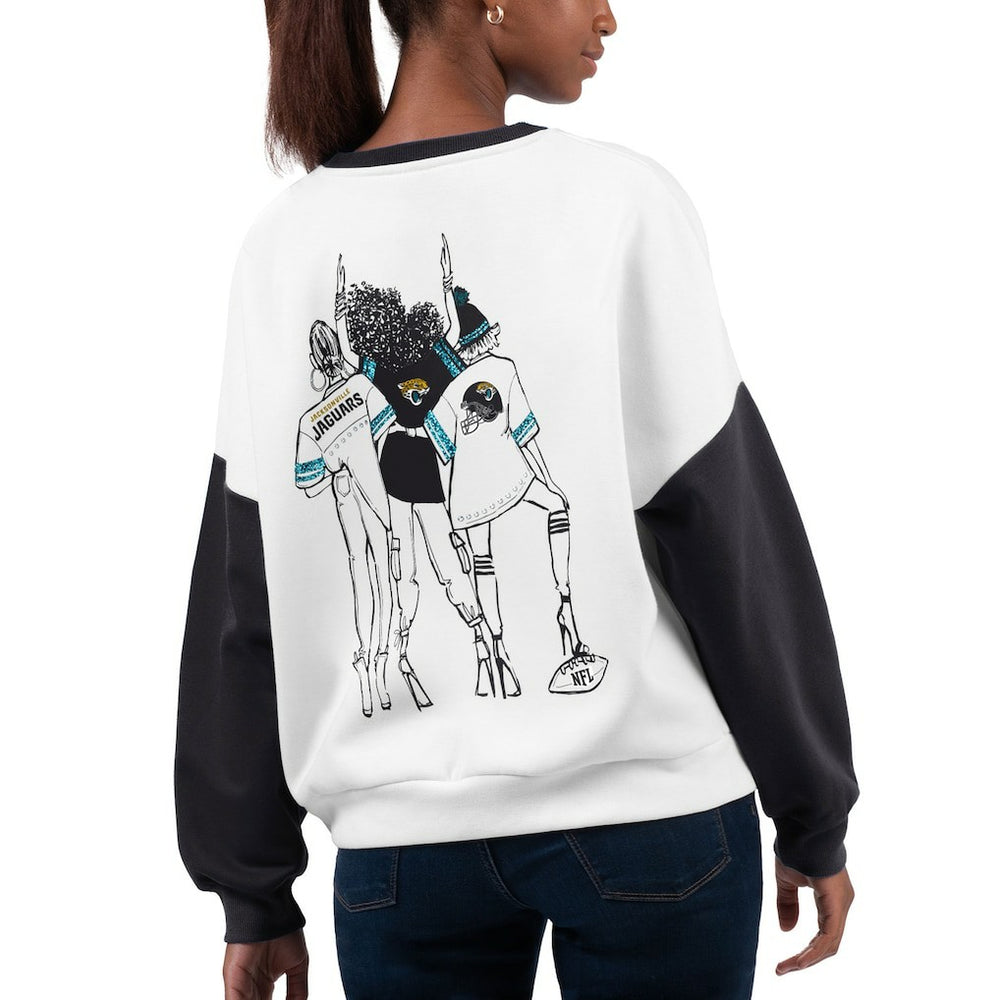 Jacksonville Jaguars G-III 4Her by Carl Banks Women's A-Game Pullover Sweatshirt - White Pullover