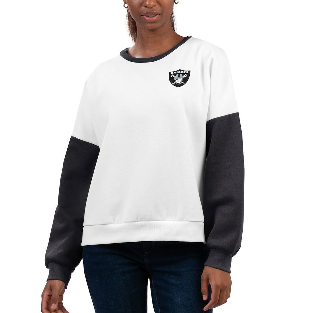 Las Vegas Raiders G-III 4Her by Carl Banks Women's A-Game Pullover Sweatshirt - White Pullover