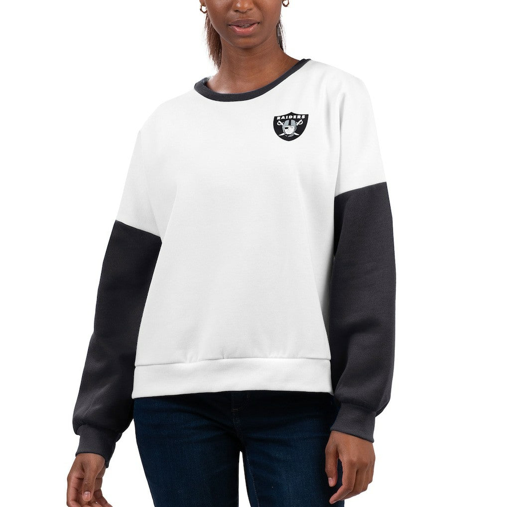 Las Vegas Raiders G-III 4Her by Carl Banks Women's A-Game Pullover Sweatshirt - White Pullover