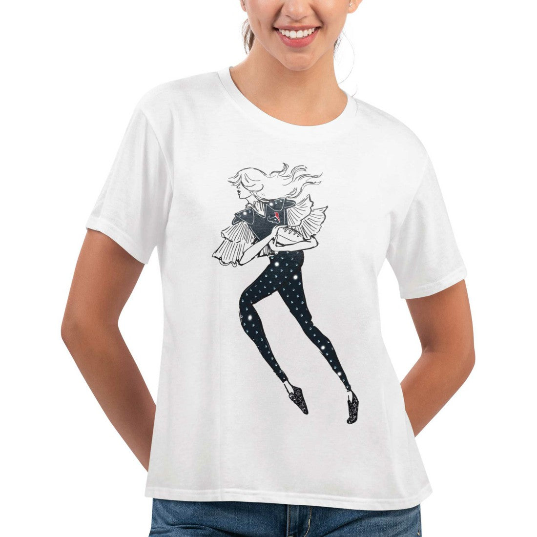 Houston Texans G-III 4Her by Carl Banks Women's Play The Ball T-Shirt - White T-shirts