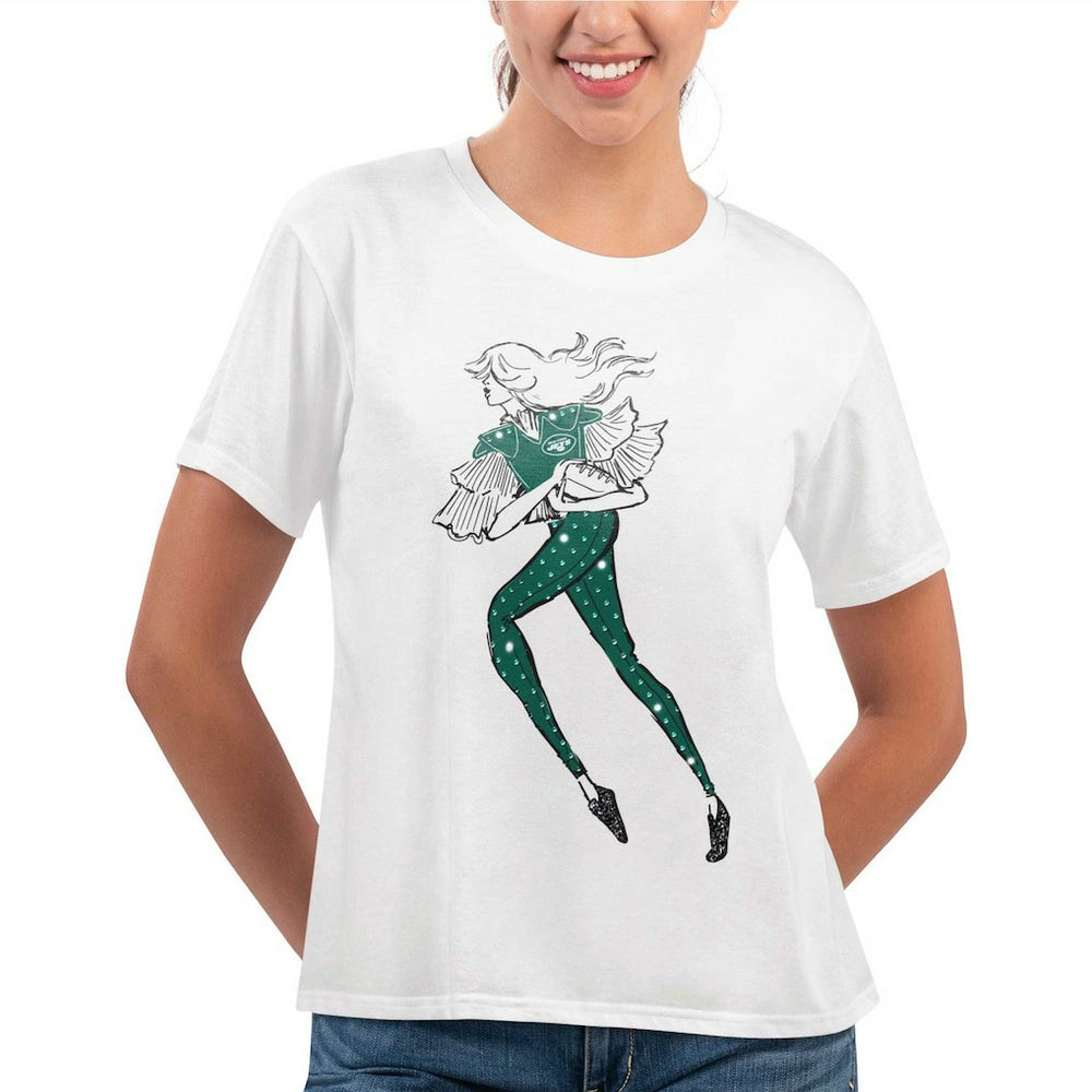 New York Jets G-III 4Her by Carl Banks Women's Play The Ball T-Shirt - White T-shirts