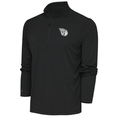 Cleveland Guardians Antigua Metallic Tribute Quarter-Zip Top - Charcoal Tops