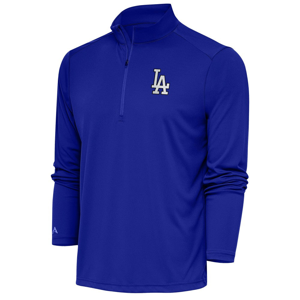 Los Angeles Dodgers Antigua Metallic Tribute Quarter-Zip Top - Royal Tops