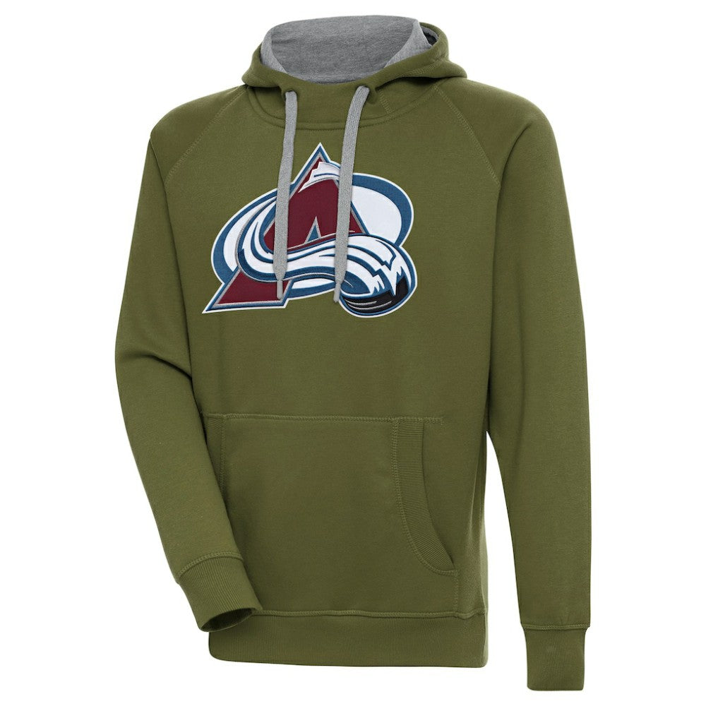 Colorado Avalanche Antigua Victory Pullover Hoodie - Olive | US 200069208