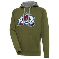 Colorado Avalanche Antigua Victory Pullover Hoodie - Olive | US 200069208