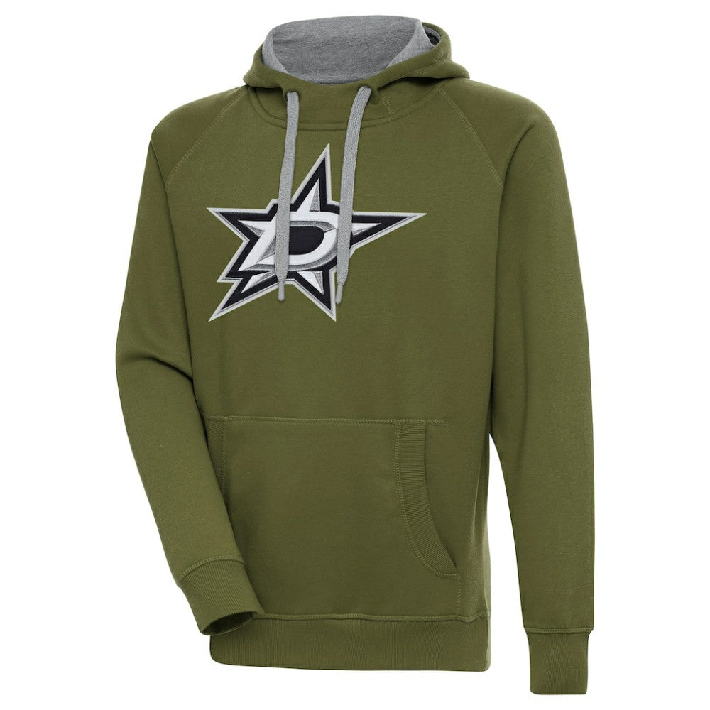 Dallas Stars Antigua Victory Pullover Hoodie - Olive | US 200069216