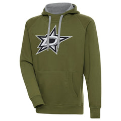 Dallas Stars Antigua Victory Pullover Hoodie - Olive | US 200069216