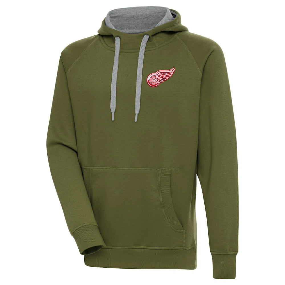 Detroit Red Wings Antigua Victory Pullover Hoodie - Olive | US 200069222