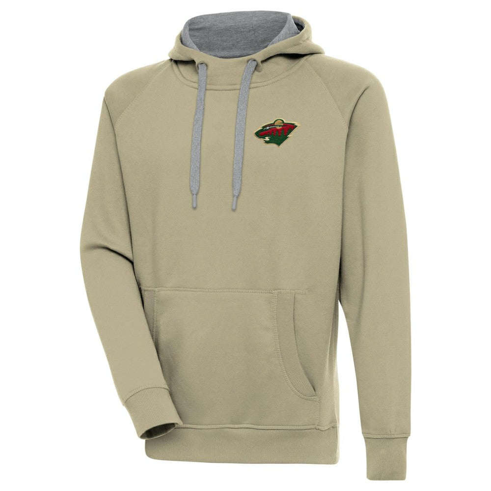 Minnesota Wild Antigua Victory Pullover Hoodie - Khaki | US 200069235