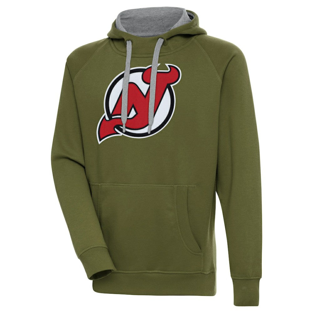 New Jersey Devils Antigua Victory Pullover Hoodie - Olive | US 200069246