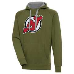 New Jersey Devils Antigua Victory Pullover Hoodie - Olive | US 200069246