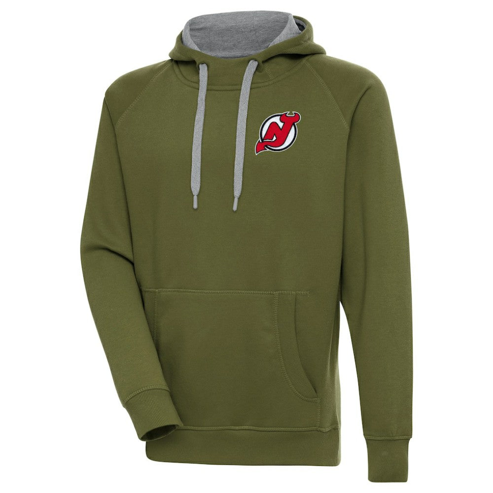New Jersey Devils Antigua Victory Pullover Hoodie - Olive | US 200069248