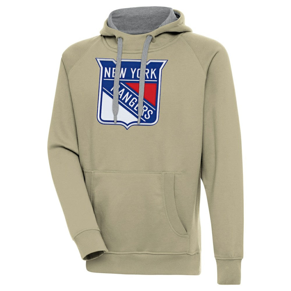 New York Rangers Antigua Victory Pullover Hoodie - Khaki | US 200069253